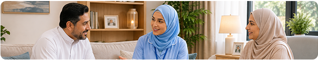 تحسين التواصل بين العائلة والمُرافق وجهة الرعاية